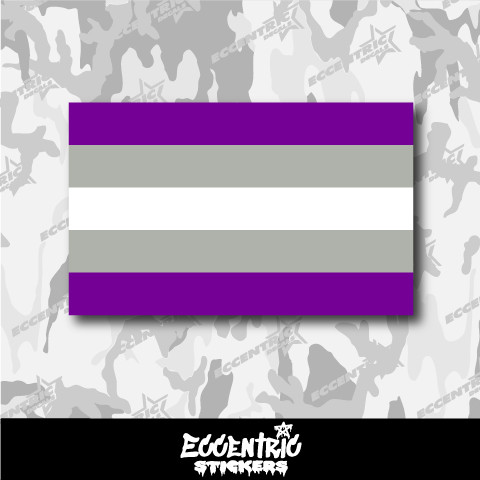 Graysexual Pride Flag Vinyl Sticker