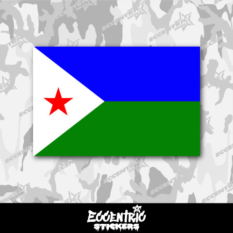 Djibouti Flag Vinyl Sticker