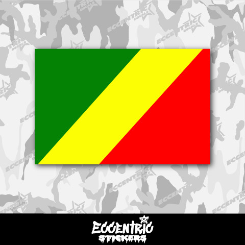 Republic Of The Congo Flag Vinyl Sticker