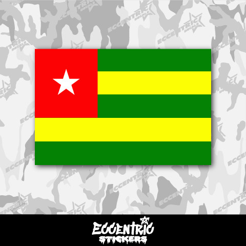Togo Flag Vinyl Sticker