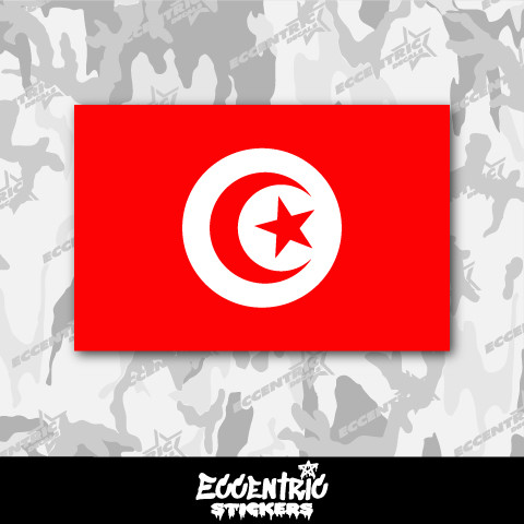 Tunisia Flag Vinyl Sticker