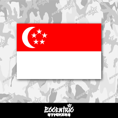 Singapore Flag Vinyl Sticker