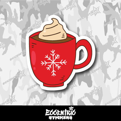 Christmas Coffee Vinyl Sticker