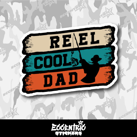 Reel Cool Dad Vinyl Sticker