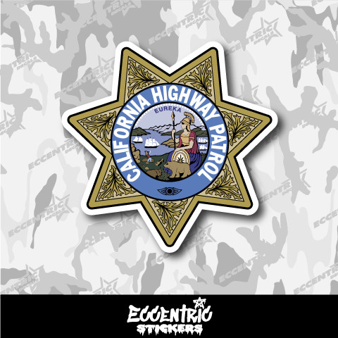 California Highway Patrol Star Vinyl Sticker