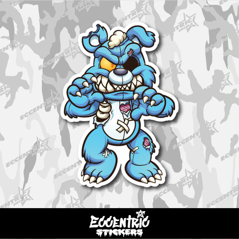 Zombie Teddy Bear Vinyl Sticker