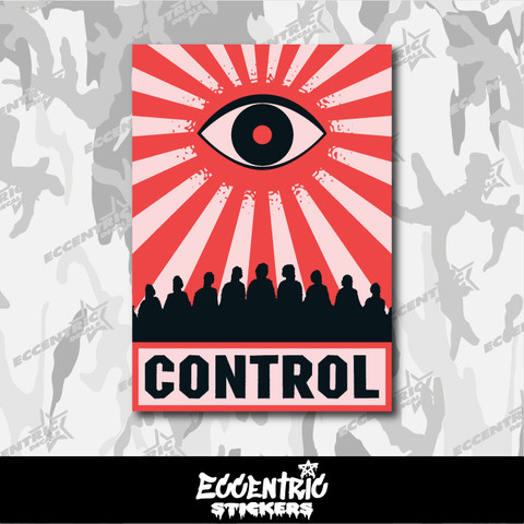 Control, Authoritarian, Dictatorship, Totalitarian Regime Vinyl Sticker