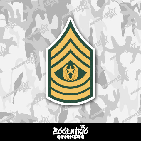 U.S. Army Command Sergeant Major Insignia Vinyl Sticker