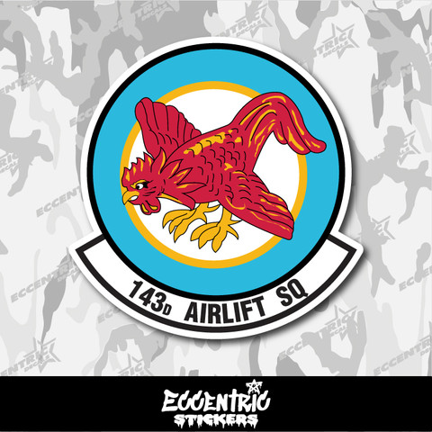 Air National Guard 143rd Airlift Squadron (143 AS) Vinyl Sticker