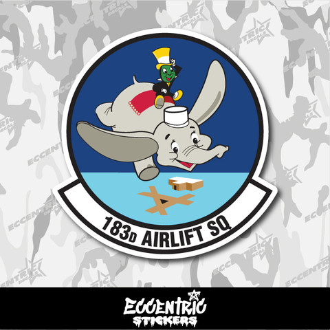 Air National Guard 183rd Airlift Squadron (183 AS) Vinyl Sticker