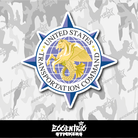 United States Transportation Command (USTRANSCOM) Vinyl Sticker