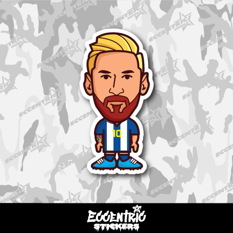 Lionel Messi Caricature Vinyl Sticker