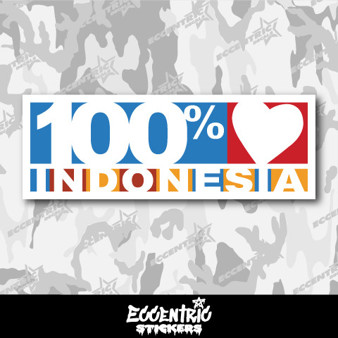 100% Indonesia Vinyl Sticker