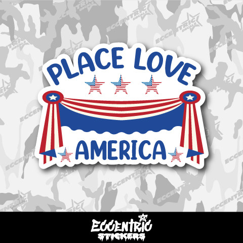 Place Love America Vinyl Sticker