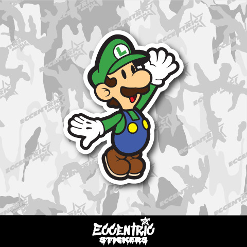 Paper Luigi Vinyl Sticker