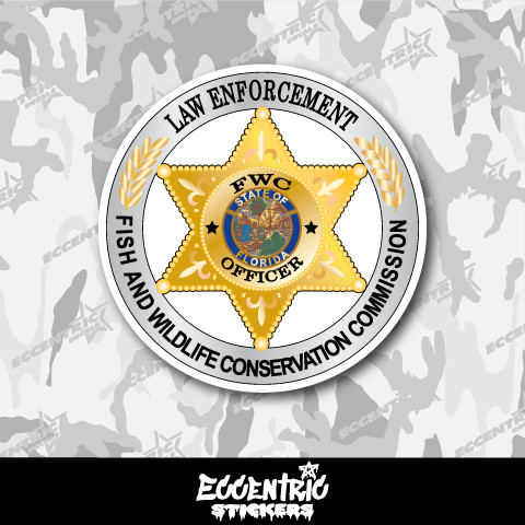 FWC Officer State of Florida Badge Vinyl Sticker