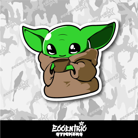 Cute Grogu Baby Yoda Vinyl Sticker