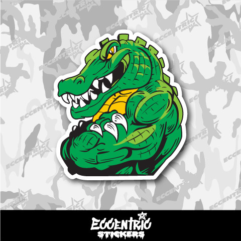 Evil Alligator Vinyl Sticker