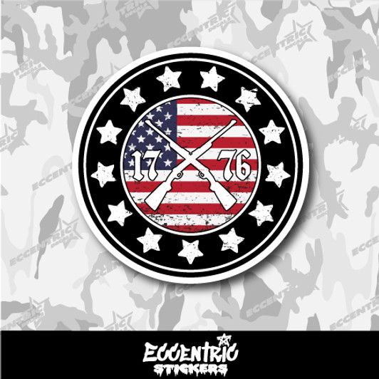 13 Stars 1776 Vinyl Sticker