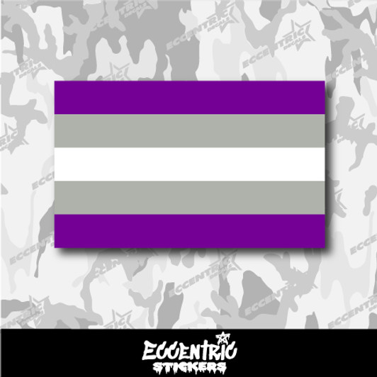 Graysexual Pride Flag Vinyl Sticker