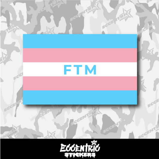 FTM Transgender Pride Flag Vinyl Sticker