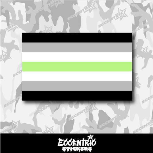 Agender Pride Flag Vinyl Sticker