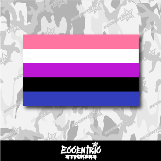 Genderfluid Pride Flag Vinyl Sticker