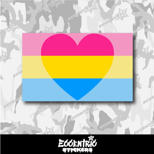 Panromantic Pride Flag Vinyl Sticker