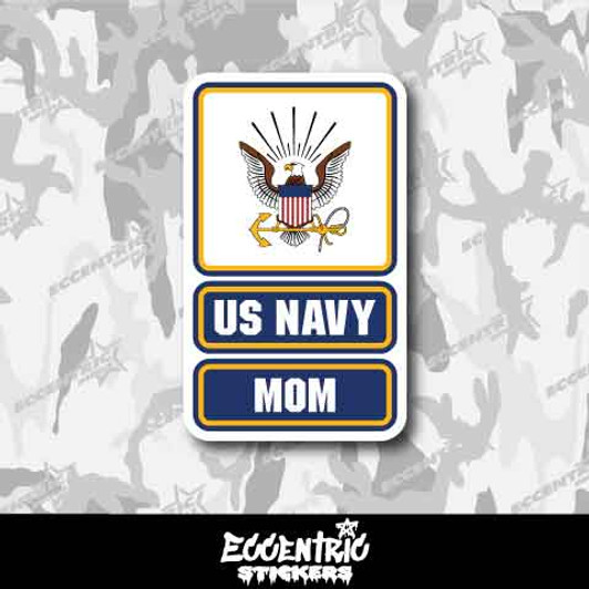U.S. Navy Mom Vinyl Sticker
