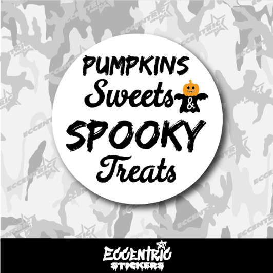 Pumpkin Sweets and Spooky Treats Halloween Vinyl Sticker
