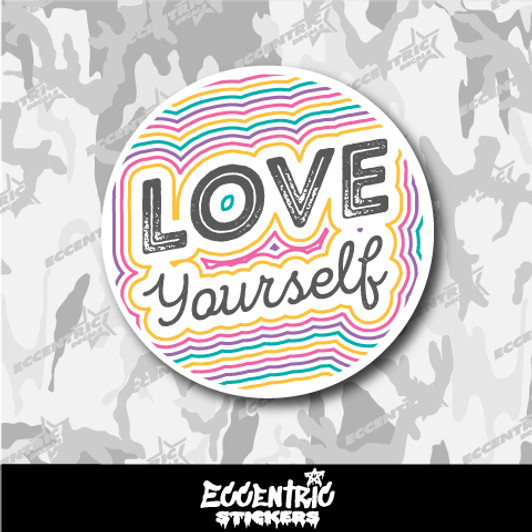 Love Yourself Vintage Vinyl Sticker