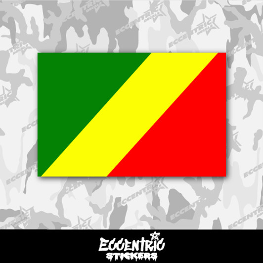 Republic Of The Congo Flag Vinyl Sticker
