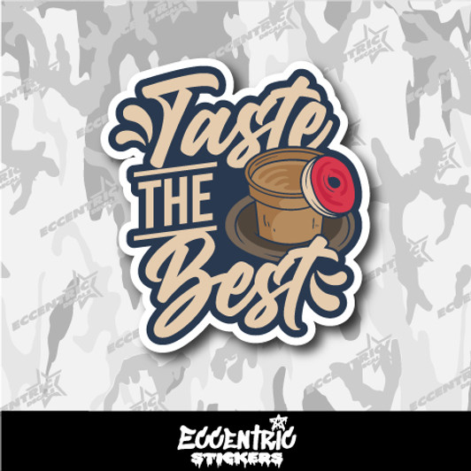 Taste The Best Coffee Vinyl Sticker