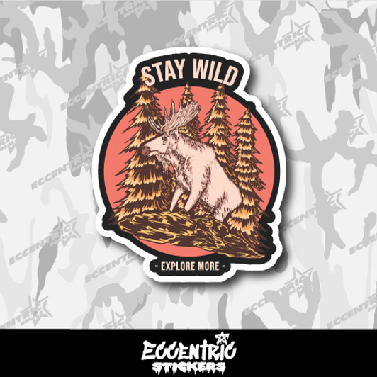 Stay Wild Explore More Hiking Vinyl Sticker