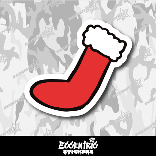 Santa Christmas Stocking Vinyl Sticker