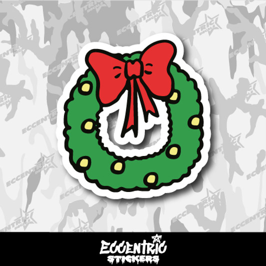 Christmas Wreath Vinyl Sticker