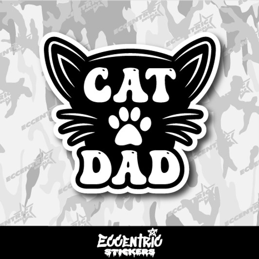 Cat Dad Vinyl Sticker