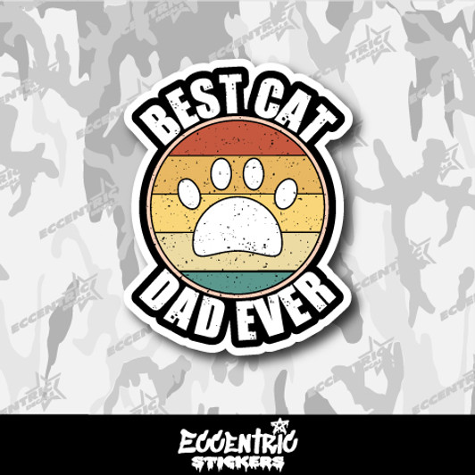 Best Cat Dad Ever V2 Vinyl Sticker