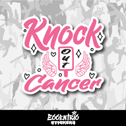 Knock Out Cancer Vinyl Sticker