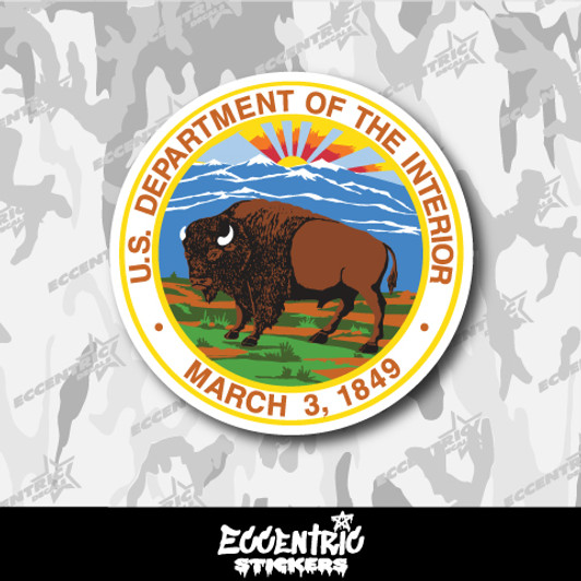Seal of the United States Department of the Interior Vinyl Sticker