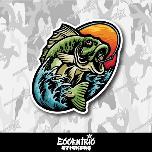Bass Fishing Vinyl Sticker