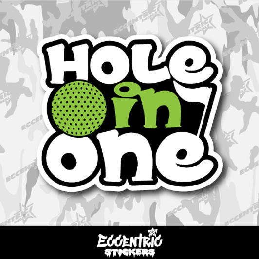 Hole in One Golf Vinyl Sticker