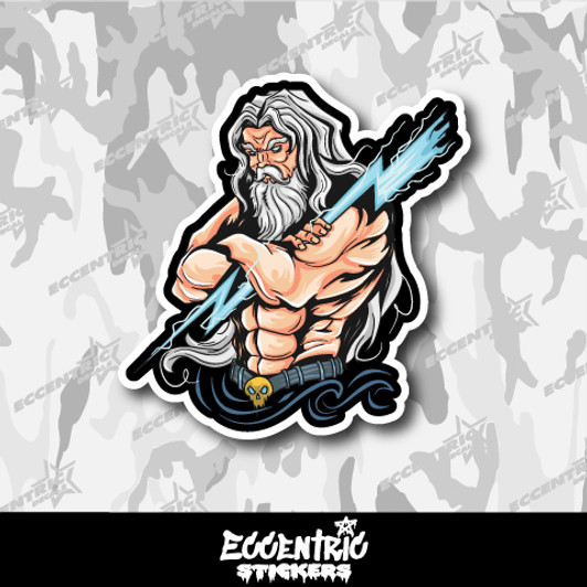 God of Thunder, Lightning, Law, and Order Zeus Vinyl Sticker
