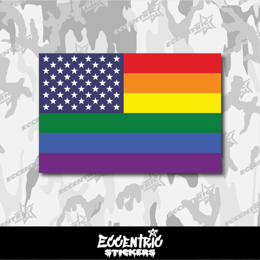 LGBT American Flag Vinyl Sticker
