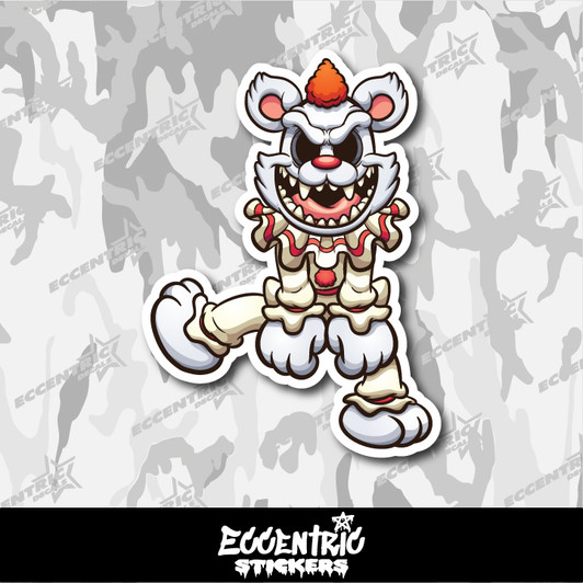 Killer Clown IT Teddy Bear Vinyl Sticker