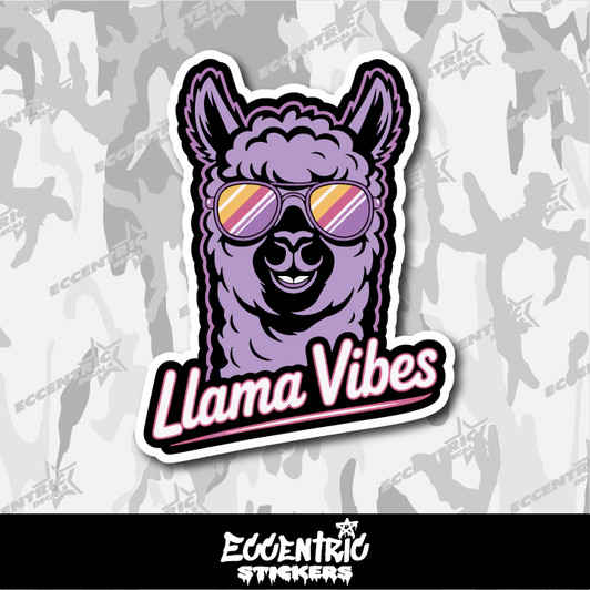 Llama Vibes Vinyl Sticker
