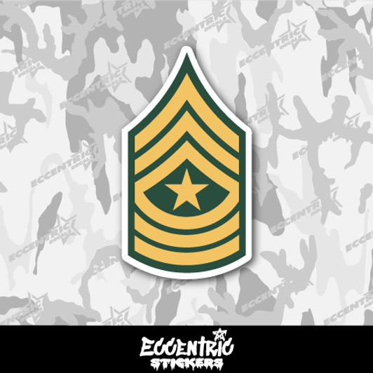 U.S. Army Sergeant Major Insignia Vinyl Sticker