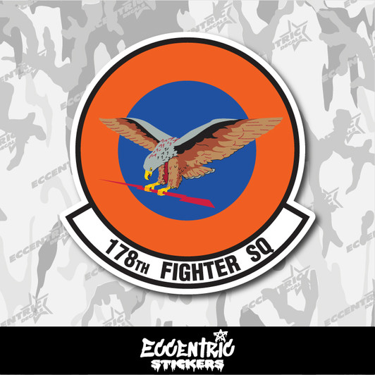 Air National Guard 178th Fighter Squadron (178 FS) Vinyl Sticker