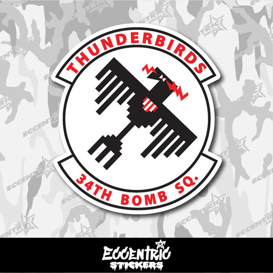 US Air Force 34th Bomb Squadron (34 BS) Vinyl Sticker