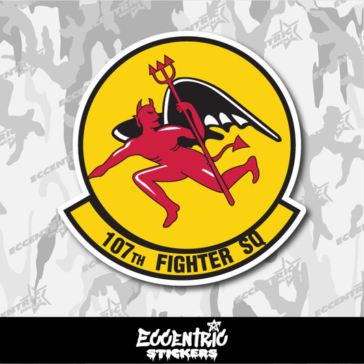 Air National Guard 107th Fighter Squadron (107 FS) Vinyl Sticker